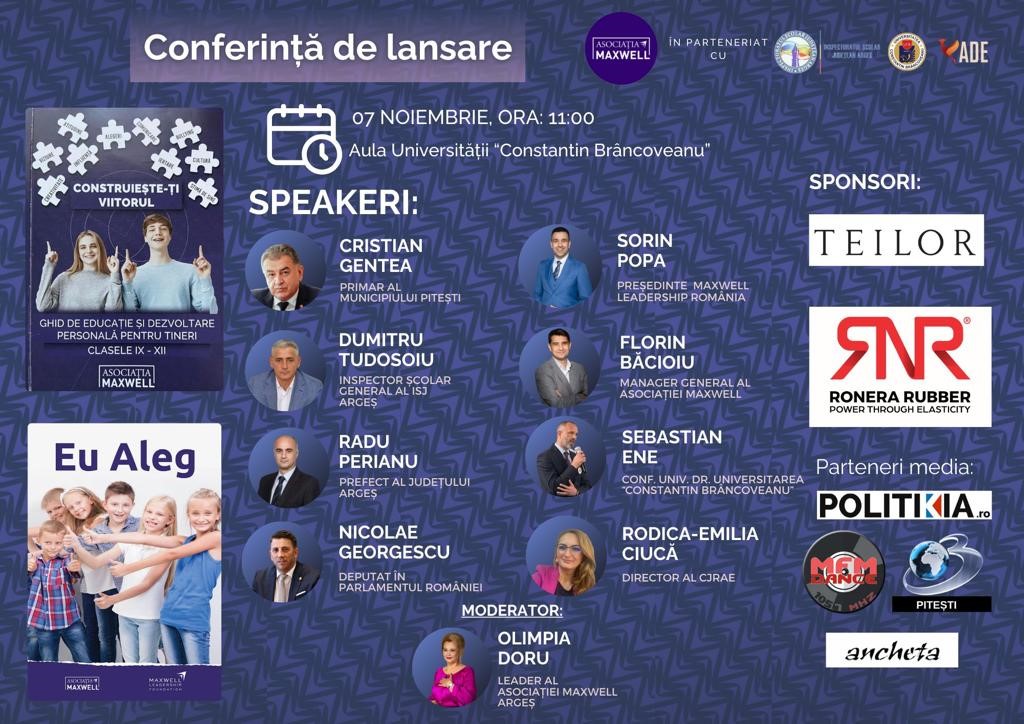 Lansare oficiala a Ghidului de Educatie si Dezvoltare pentru tineri "Construieste-ti Viitorul!" - Constanța: octombrie 2023